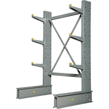 Global Industrial Single Sided Medium Duty Cantilever Rack Starter, 2in Lip, 48inWx33inDx72inH 320828